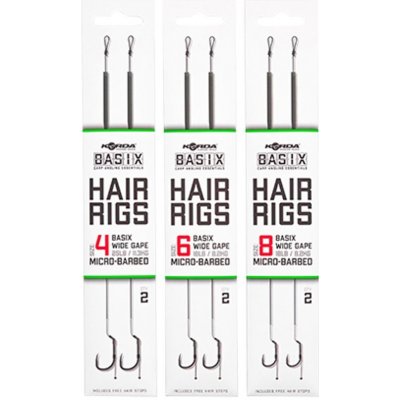 Korda Návazec Basix Hair Rigs Wide Gape vel.4 25 lbs 2 ks – Zboží Dáma