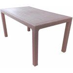MEGA PLAST Stůl RATAN LUX wenge 120 x 75 x 75 cm – Hledejceny.cz