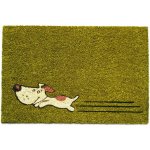 Bo Ma Trading Rohožka barevná zelený pes hnědá Zelená 40 x 60 cm – Sleviste.cz