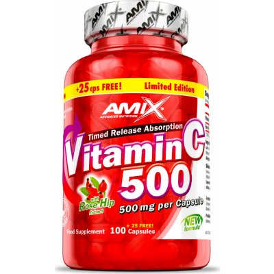 Amix Nutrition Vitamin C 500 mg 125 kapslí – Hledejceny.cz