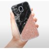 Pouzdro a kryt na mobilní telefon Samsung iSaprio Rose and Black Marble Samsung Galaxy J3 2017