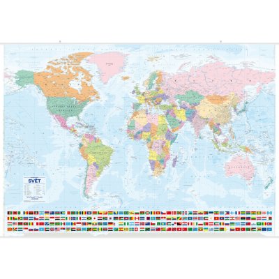 Svět nástěnná politická mapa