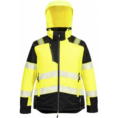 PORTWEST HI-VIS PW3 T160 Reflexní zimní nepromokavá bunda HV žlutá/černá – Zboží Dáma