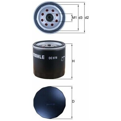 Olejový filtr MAHLE ORIGINAL OC 978 (OC978) | Zboží Auto