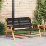 Omaxi 474000 Zahradní nábytek Černá 78 x 122 x 73 cm masivní akácie – Hledejceny.cz