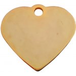 Bafpet Oboustranná psí známka srdíčko Žlutá 2,1 x 2,2cm 03M – Hledejceny.cz