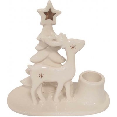 Anděl Přerov Svícen s jelenem porcelánový 12 x 11 x 6 cm – Hledejceny.cz