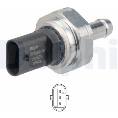 Senzor, tlak výfukového plynu DELPHI DPS00035-12B1 | Zboží Auto