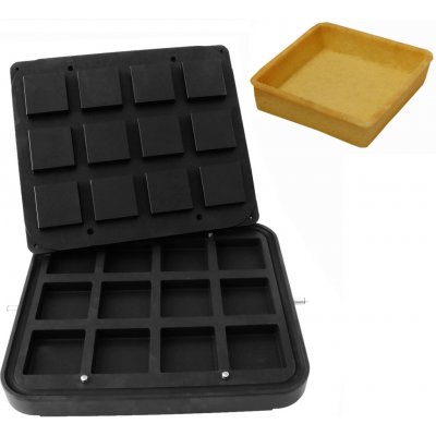 G.Gastro Formy pro stroj na tartaletky TMPIC - Tvar tartaletek: Čtvercové - 72x72 mm - Výška: 19 mm - pro 12 tartaletek - D9783851 – Hledejceny.cz