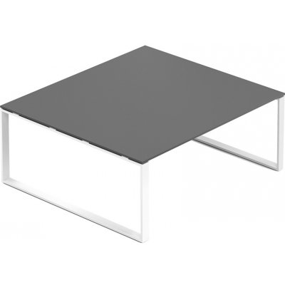 Rauman Jednací stůl Creator 180 x 160 cm, bílá podnož, antracit – Zboží Mobilmania