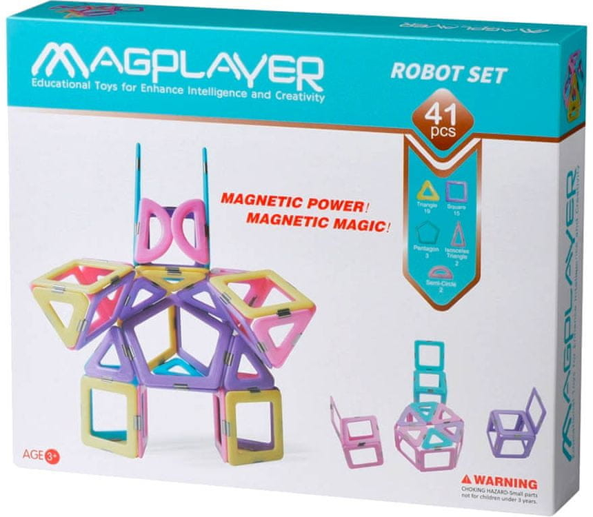 Magplayer magnetická stavebnice 41 ks