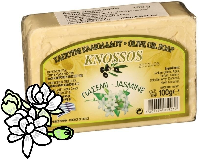 Knossos přírodní olivové mýdlo Jasmín 100 g od 27 Kč - Heureka.cz
