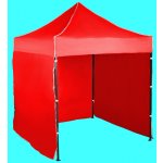 Expodum Nůžkový stan 2x2m ocelový Červená 3 boční plachty – Hledejceny.cz
