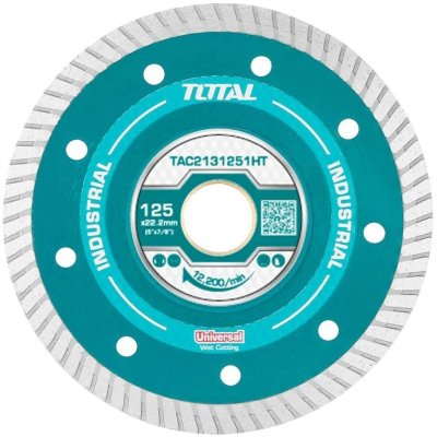 TOTAL TAC2131251HT Kotouč diamantový řezný, ultratenký, 125mm, univerzální, industrial, 125x22,2mm – Zboží Dáma