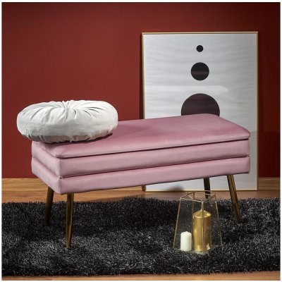 Halmar VELVA 37x78 cm růžová/zlatá HA0071 – Sleviste.cz