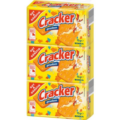 GG Cracker slané svačinové krekry 3 x 75 g – Zboží Dáma