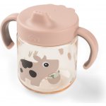 Done By Deer Dětský hrneček s pítkem Tiny Farm růžový 260 ml – Zboží Dáma