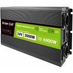 Green Cell INVGC24P3000LCD z 24V na 230V, 3000W/6000W - čistá sinusoida s LCD displejem | Zboží Auto