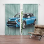 Sablio Závěs Mini sedan Zelené pozadí: 2ks 140x250cm – Hledejceny.cz