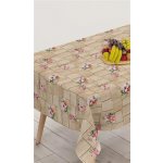 Ubrus PVC 145A, metráž, 20 m x 140 cm, květy na dřevěných deskách, IMPOL TRADE – Sleviste.cz