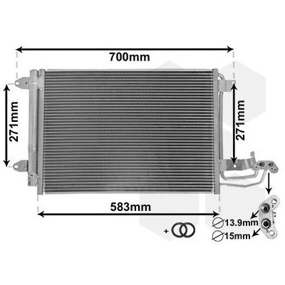 Kondenzátor, klimatizace VAN WEZEL 58005209 | Zboží Auto