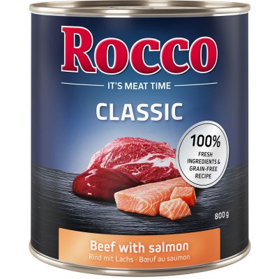 Rocco Classic Mix 24 x 800 g - hovězí s mořským lososem