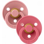 Bibs Colour dudlíky přírodní kaučuk 2ks Dusty Pink / Coral – Zboží Dáma
