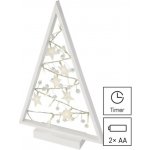 Emos LED DCWW27 dekorace svítící stromeček s ozdobami 40 cm 2x AA vnitřní teplá bílá časovač – Zboží Dáma