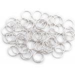Kroužky 100ks stříbrné (10mm) – Zboží Dáma