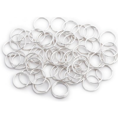 Kroužky 100ks stříbrné (10mm) – Zboží Dáma