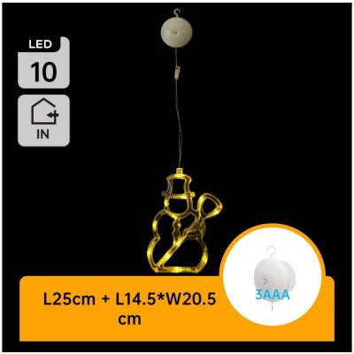 Aigostar LED Vánoční dekorace 10xLED/3xAAA sněhulák 20,5 cm B10303K5S – Hledejceny.cz
