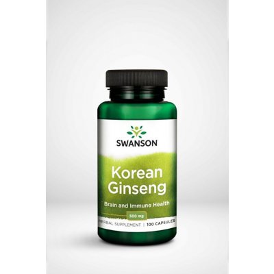 Swanson Korean Ginseng Korejský Ženšen 500 mg 100 kapslí