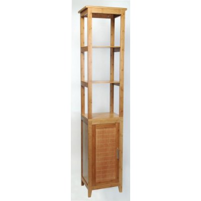 Eisl Koupelnový regál se skříňkou Bambus 380 x 1900 x 280 mm – Zboží Mobilmania