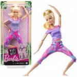 Barbie V pohybu Blondýna ve fialovém – Zbozi.Blesk.cz