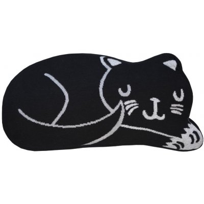 SCANquilt pletený polštář CAT černošedá 30x50x5
