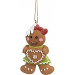 Clayre & Eef Hnědá vánoční závěsná ozdoba holčička Perníček Gingerbread - 5*1*8 cm – Hledejceny.cz