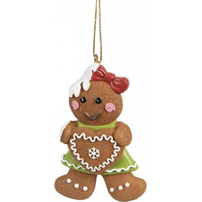 Clayre & Eef Hnědá vánoční závěsná ozdoba holčička Perníček Gingerbread - 5*1*8 cm – Hledejceny.cz