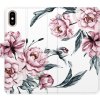 Pouzdro a kryt na mobilní telefon Apple Pouzdro iSaprio Flip s kapsičkami na karty - Pink Flowers Apple iPhone X / XS