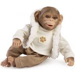 Guca 987 REBORN OPIČKA realistická opička miminko s měkkým látkovým tělem 32 cm – Zboží Mobilmania