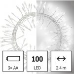 Emos D3FC01 LED vánoční nano řetěz ježek 2,4 m 3x AA vnitřní studená bílá časovač – Hledejceny.cz