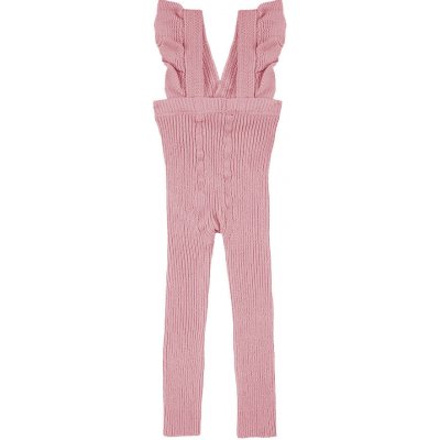 DĚTSKÉ BAVLNĚNÉ LEGÍNY CONDOR S KŠANDAMI A VOLÁNKY PALE PINK – Hledejceny.cz