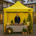 Aga Party nůžkový stánek 2 x 2 m žlutý – Zboží Mobilmania