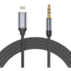 Pouzdro Tech-protect Ultraboost Lightning/mini Jack 3,5mm kabel 100cm černé