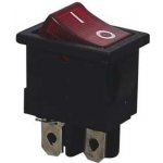 Spínač kolébkový hranatý 20A červený s podsvícením – Hledejceny.cz
