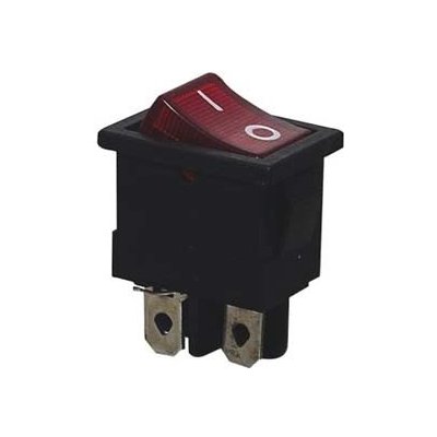 Spínač kolébkový hranatý 20A červený s podsvícením – Hledejceny.cz