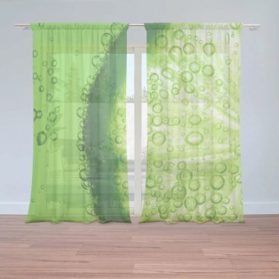 Sablio Záclony Limetka: 2ks 150x250cm – Hledejceny.cz