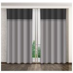 Závěs na háčky v odstínech šedé barvy sivá Šírka 160 cm | Dĺžka 250 cm Středně zatemňovací závěsy Žabky, háčky nebo tyč Polyester – Sleviste.cz