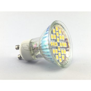 Power sLED LED žárovka GU10 4W 230V SMD 5050 BODOVÁ studená bílá