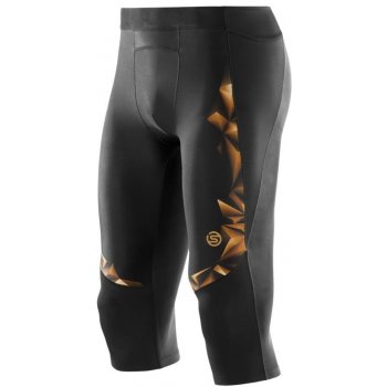 SKINS A400 GOLD Mens 3/4 Tights black Gold