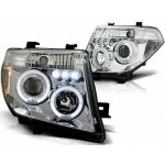 PŘEDNÍ SVĚTLA NISSAN NAVARA D40, PATHIFINDER, 2005-2011, ANGEL EYES, CHROM + LED